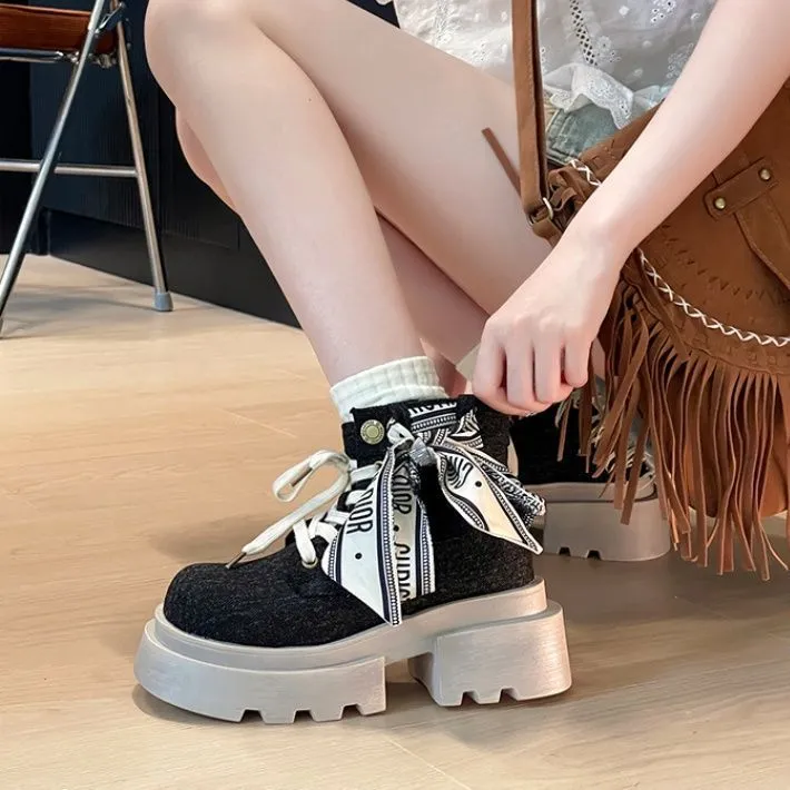 Statement Scarf Accent Boots